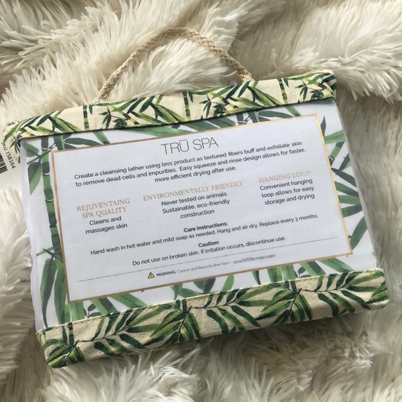 Bamboo Sponges 2 pack Reusable Bag Trū Spa - Picture 2 of 5